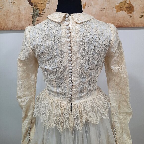Vtg 40s wedding dress - Handmade - Picture 5 of 15